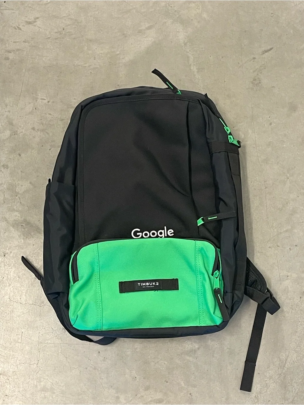 Timbuk2 Google Custom Division Laptop Backpack - Black & Green Tech Bag